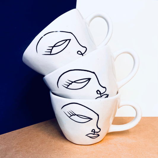 Face Latte Coffee Cup